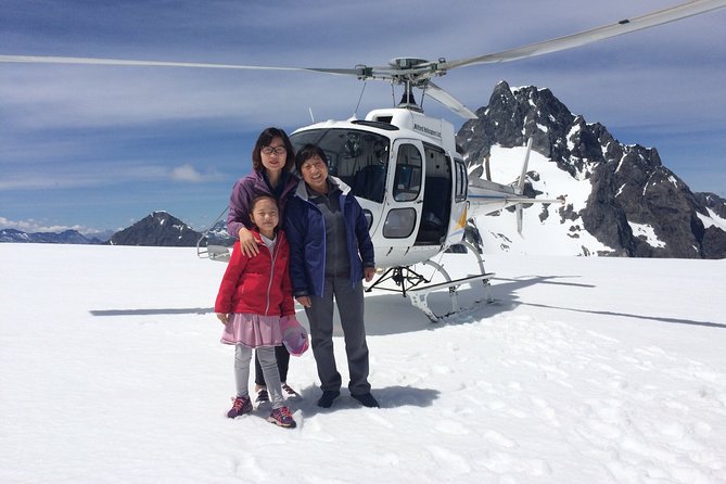 Snow Landing on Glacier Heli-Tour